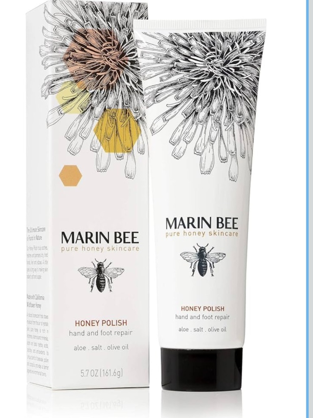 Marin Bee HONEY POLISH Hand and Foot Repair Moisturizing, natural body scrub